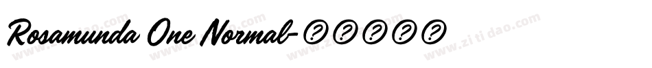 Rosamunda One Normal字体转换